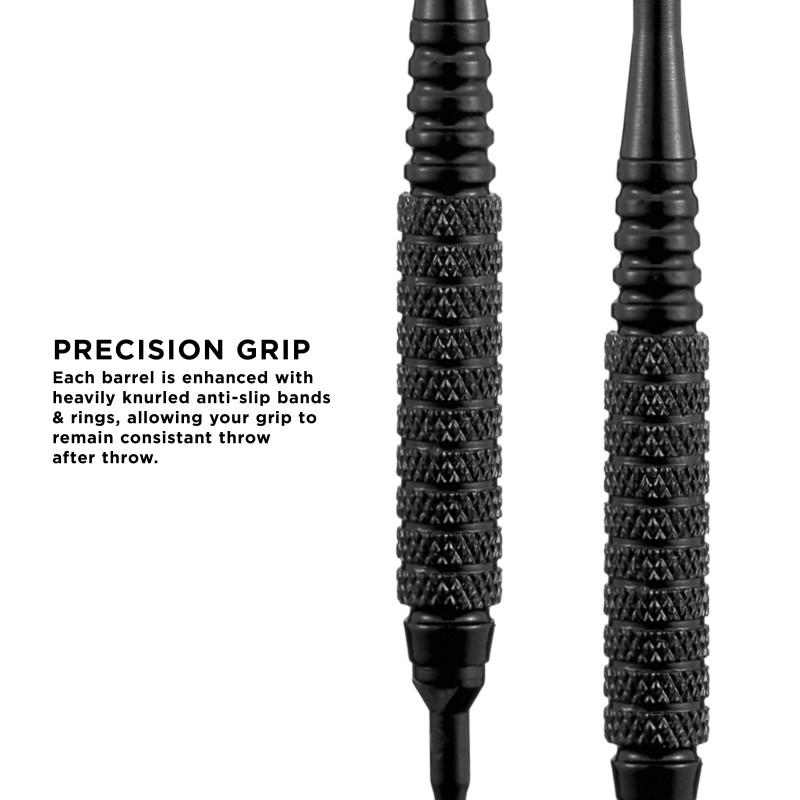 Viper Black Magic Soft Tip Darts 10 Knurled Rings 18 Grams