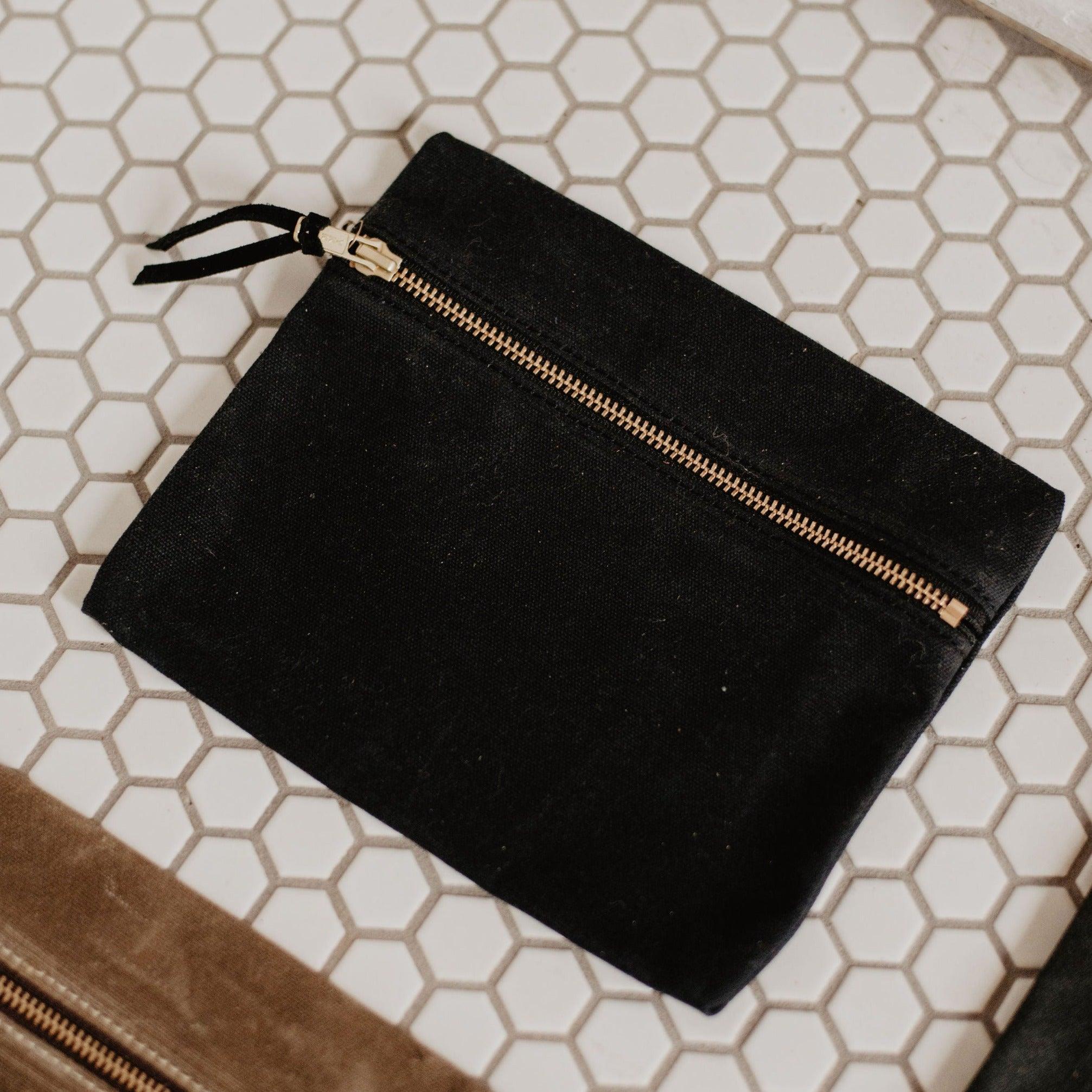 Waxed Canvas Utility Pouch  - USA Made