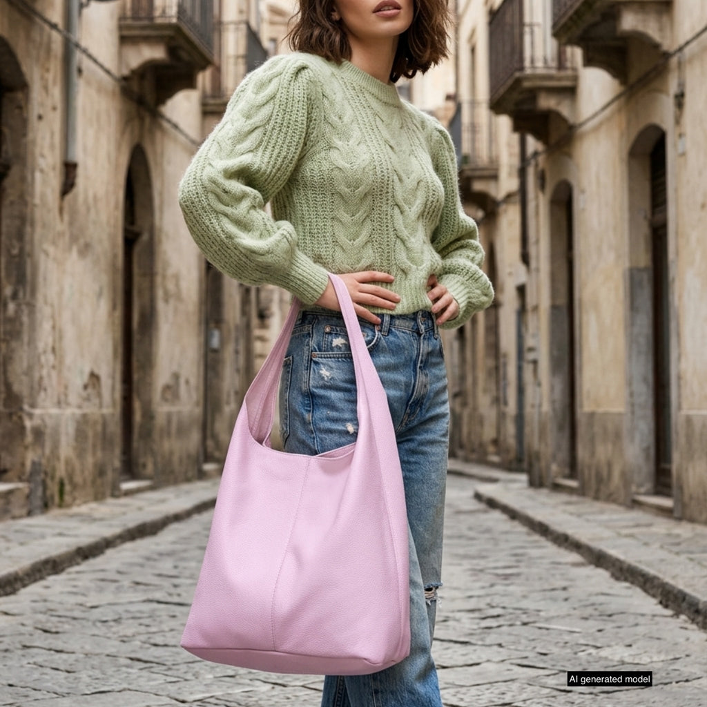 Italian Full-Grain Leather Hobo Bag | Siena