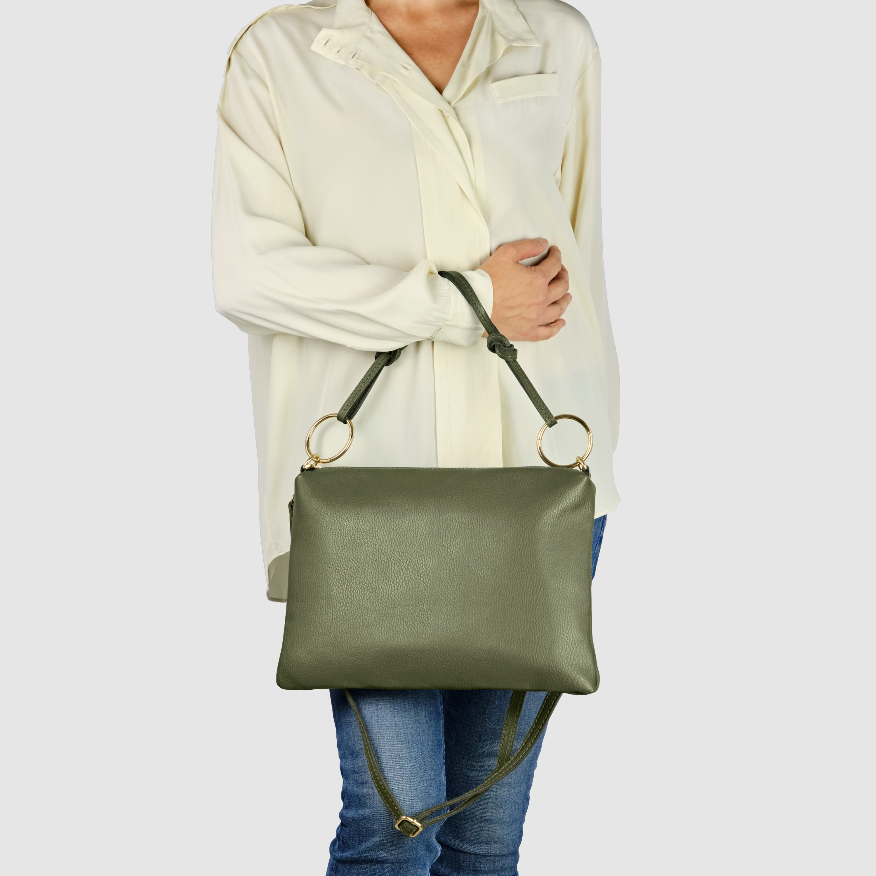 Italian Full-Grain Leather Shoulder Bag | Livorno