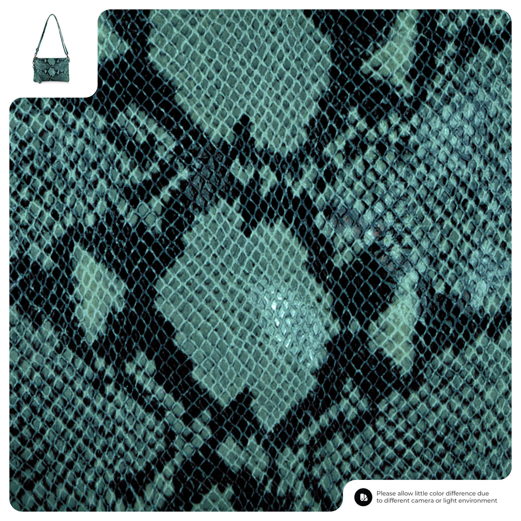 Italian Genuine Python-Print Suede Crossbody Bag | Lecce