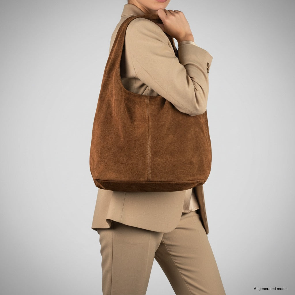Italian Genuine Suede Hobo Bag | Palermo