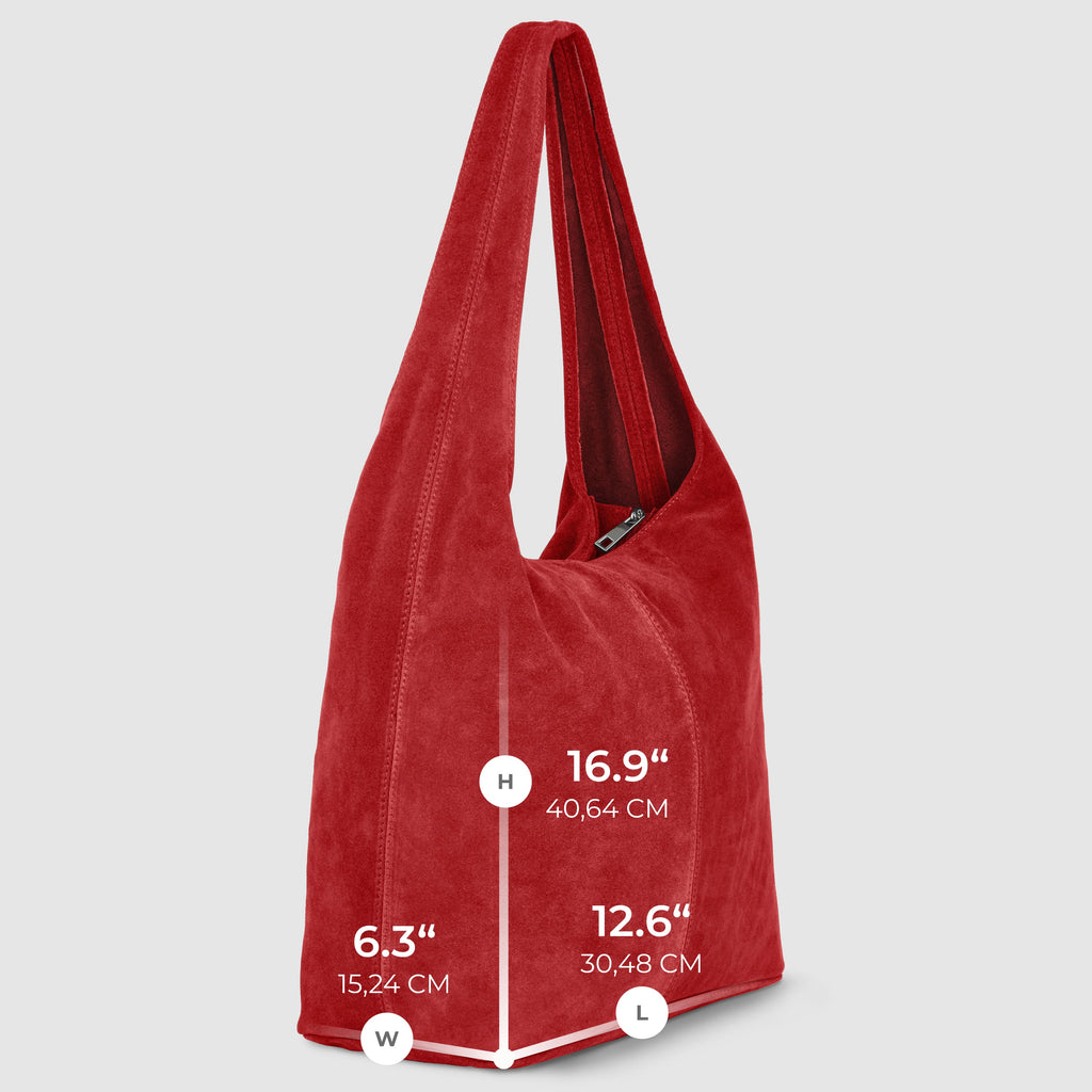 Italian Genuine Suede Hobo Bag | Palermo