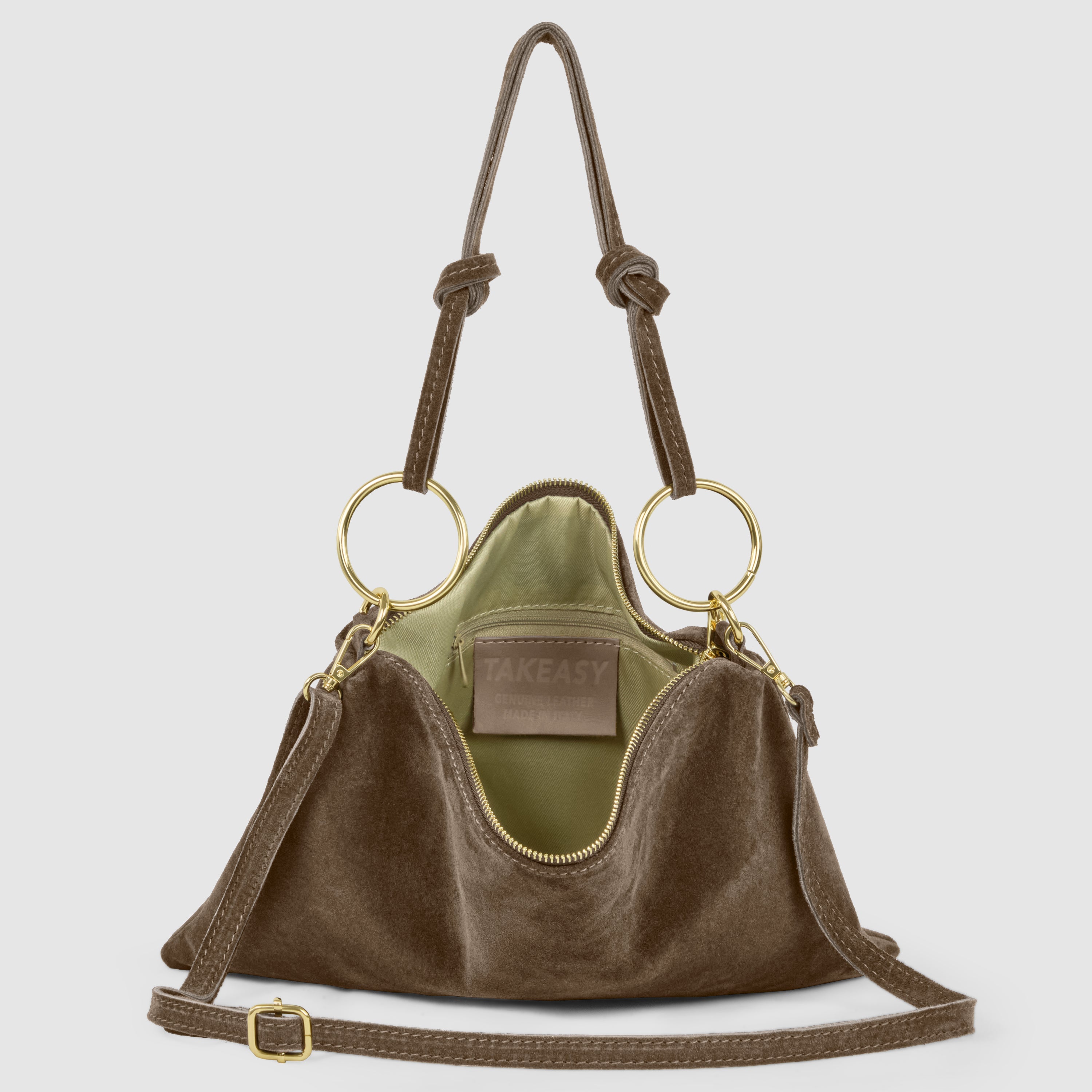 Italian Genuine Suede Shoulder Bag | Modena