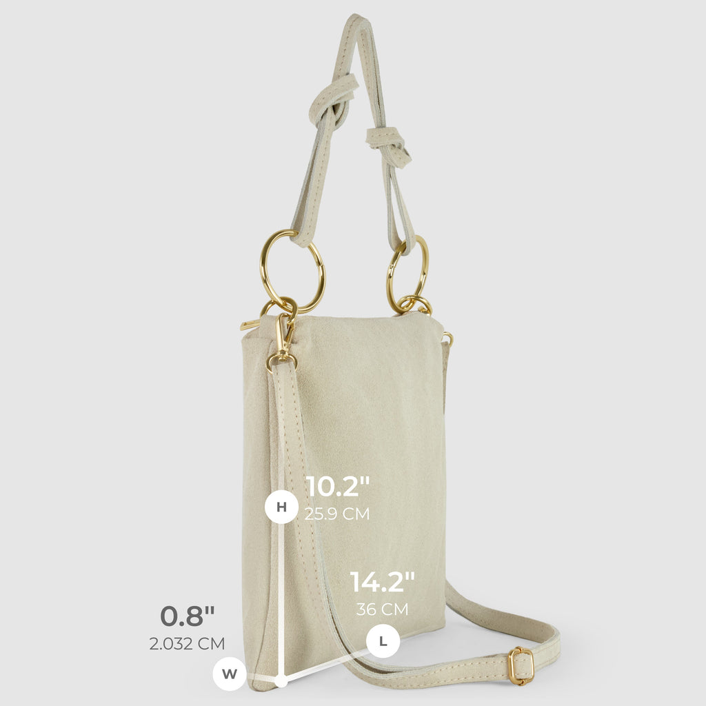 Italian Genuine Suede Shoulder Bag | Modena