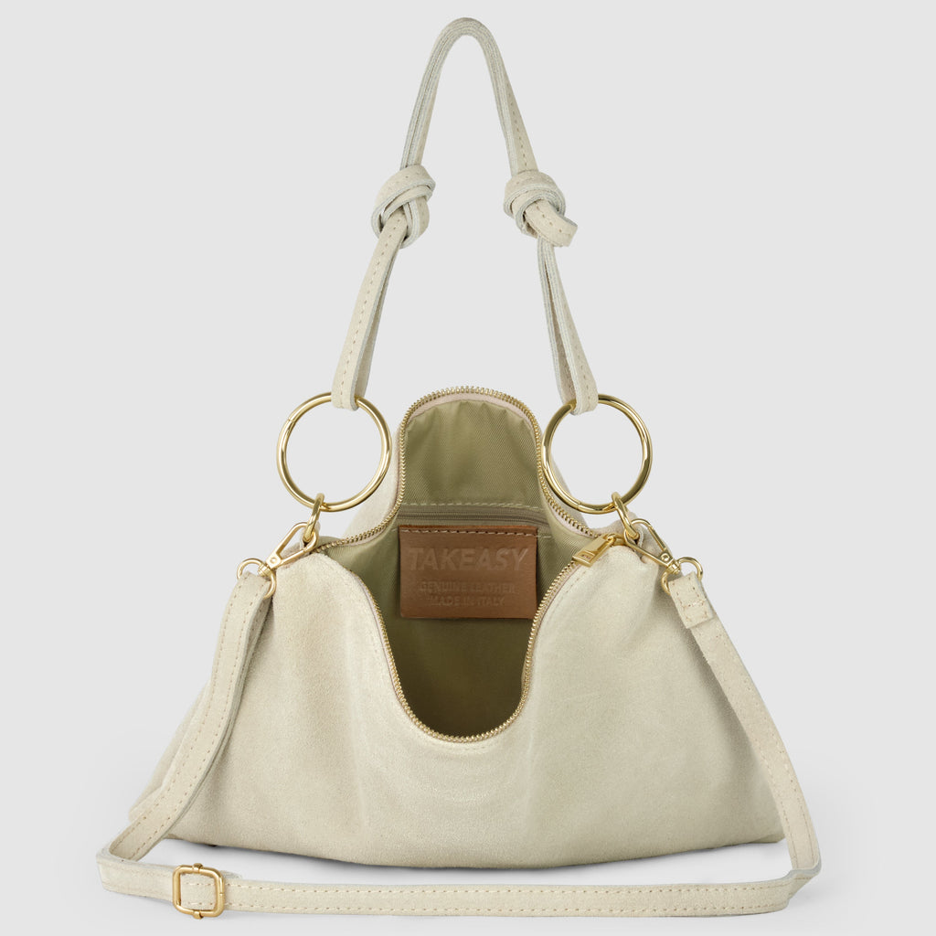 Italian Genuine Suede Shoulder Bag | Modena