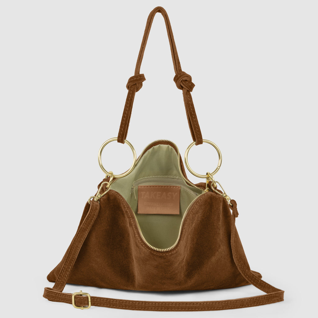 Italian Genuine Suede Shoulder Bag | Modena