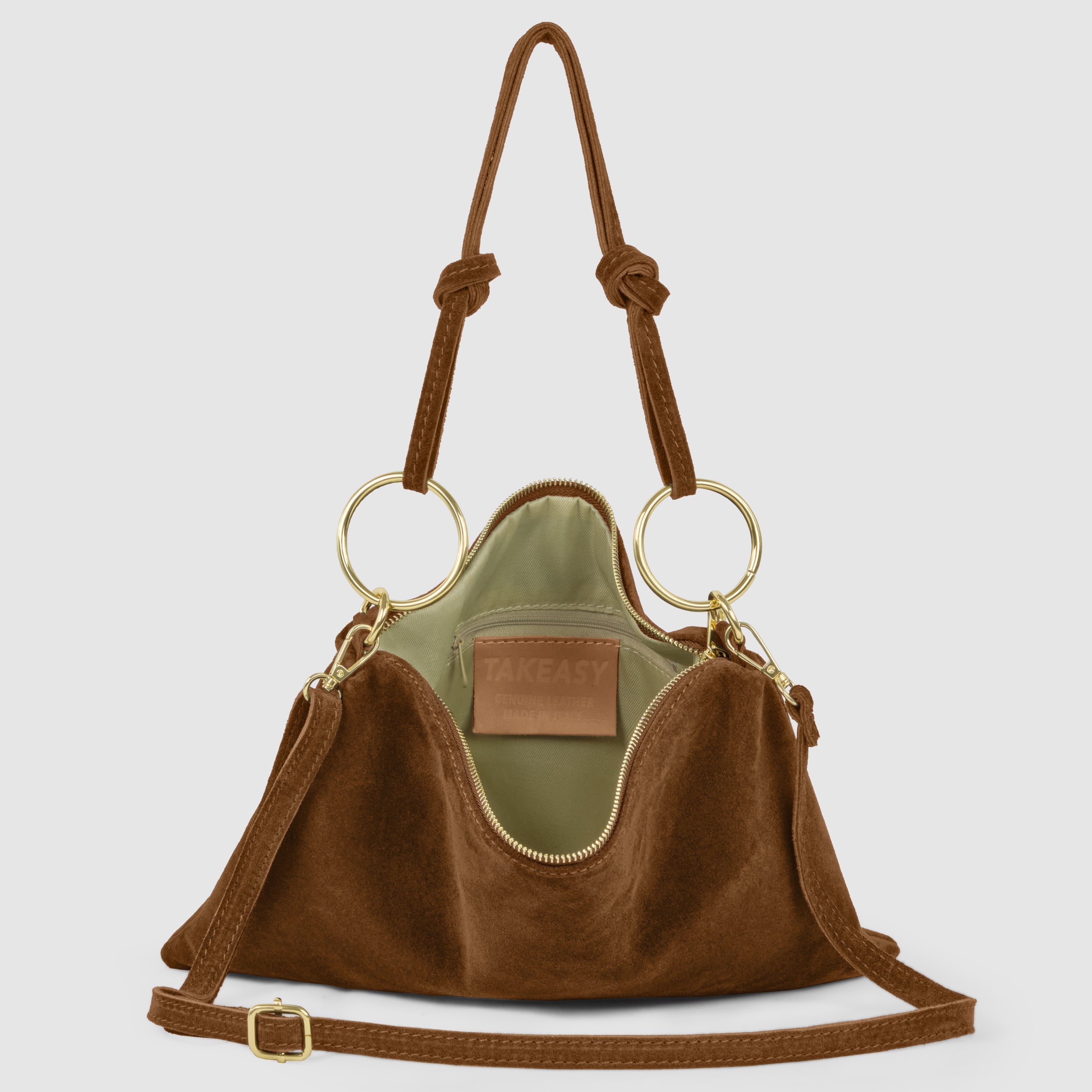 Italian Genuine Suede Shoulder Bag | Modena