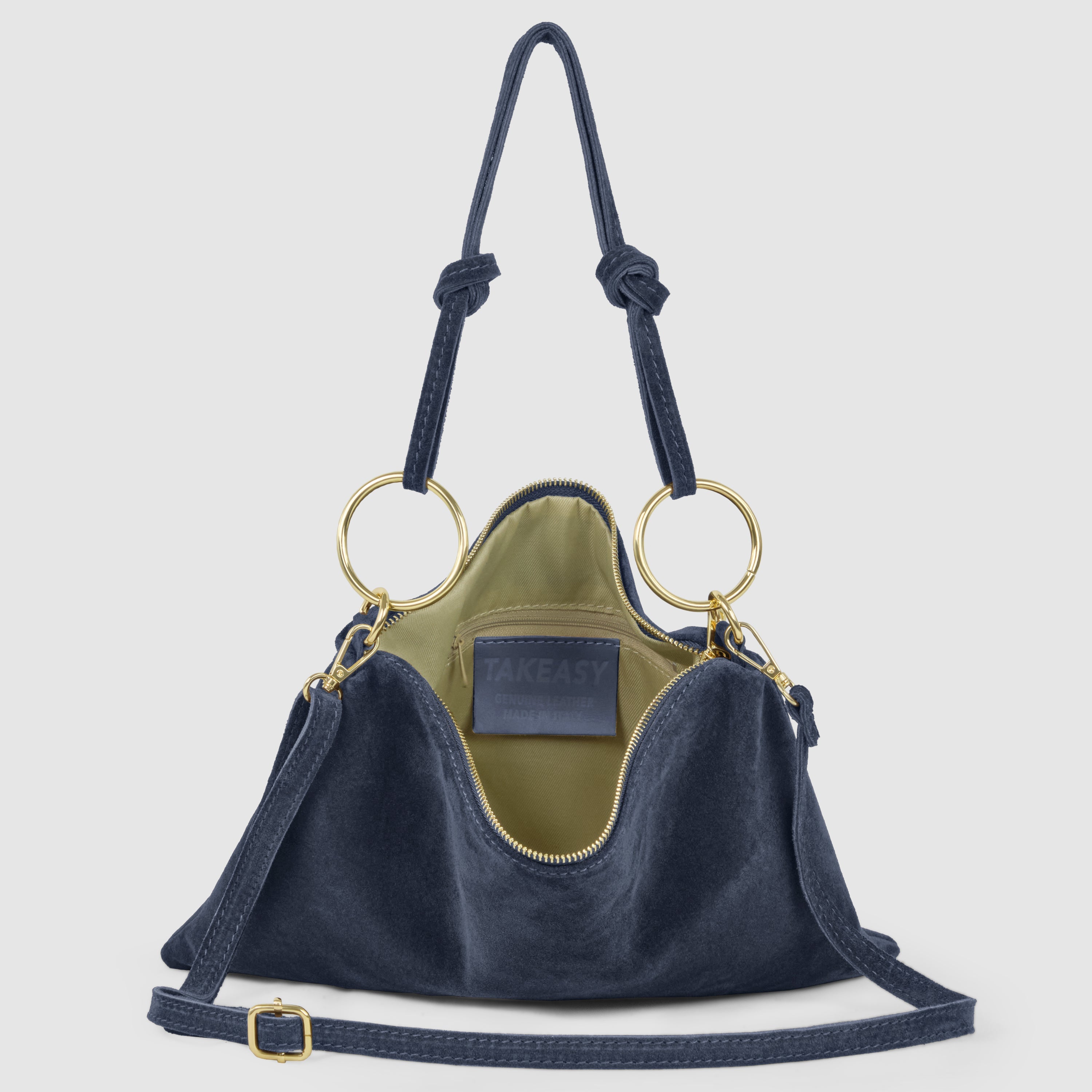 Italian Genuine Suede Shoulder Bag | Modena